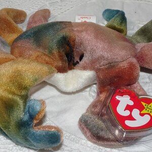 TY Beanie Babies – Claude the Crab (4th Generation) – Red Stamp #406 – MWMT –